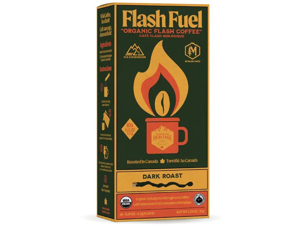 Flash Fuel - Organic Flash Coffee - Dark Roast (10x 3.5g Packets)