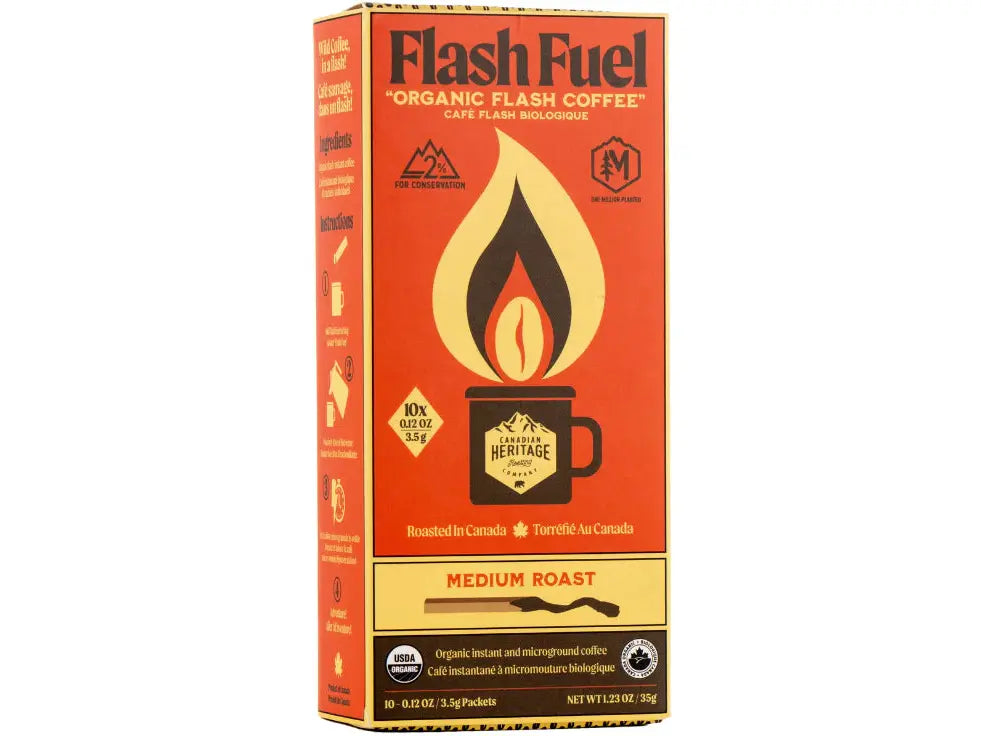 Flash Fuel - Organic Flash Coffee - Medium Roast (10x 3.5g Packets)