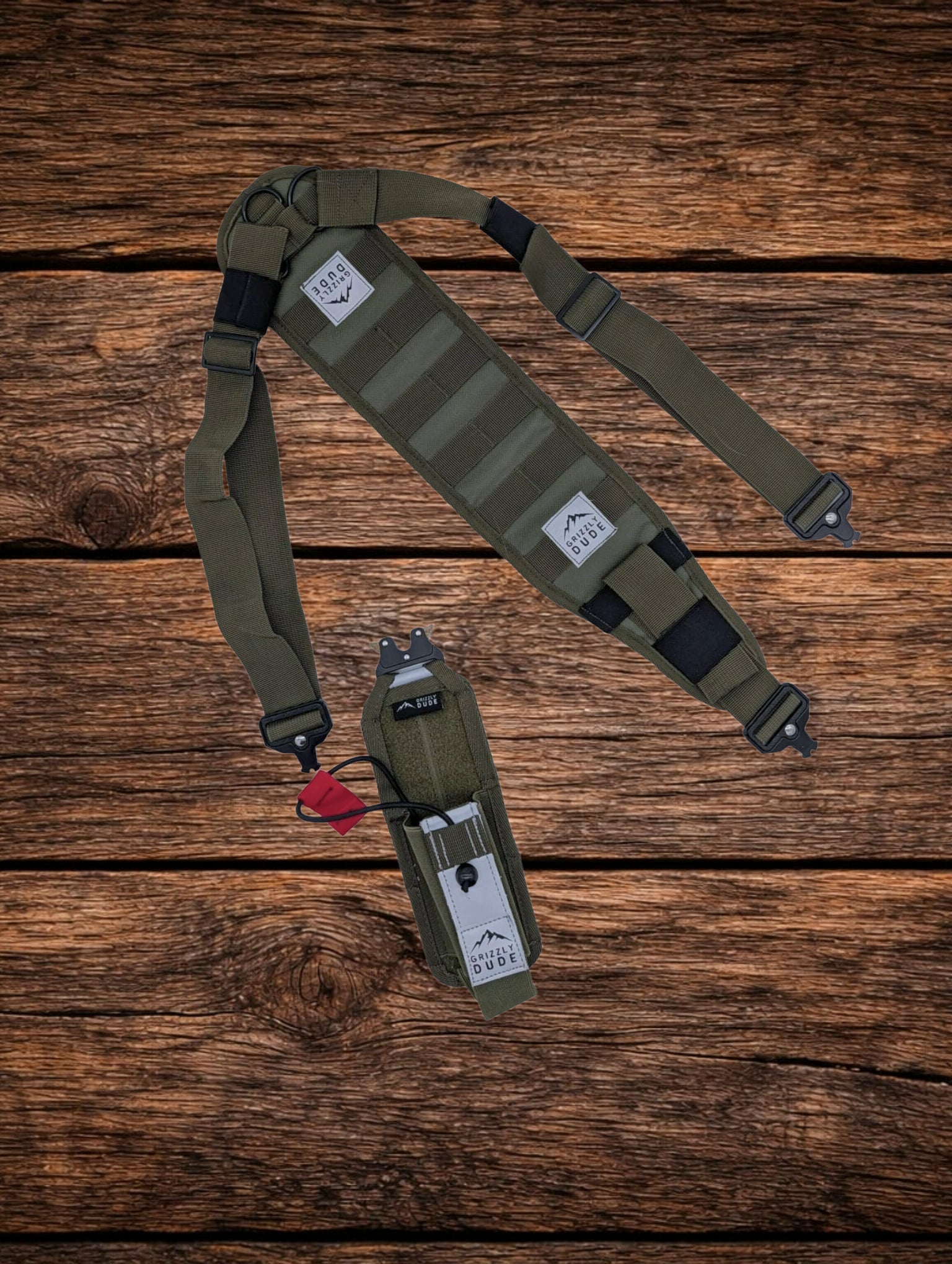 Grizzly Dude Bear Spray Holster - Solo Chest - Rig