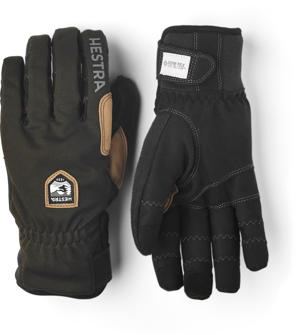 Ergo Grip Active Wool Terry - 5 finger (Size 6) - Dark forest / Black