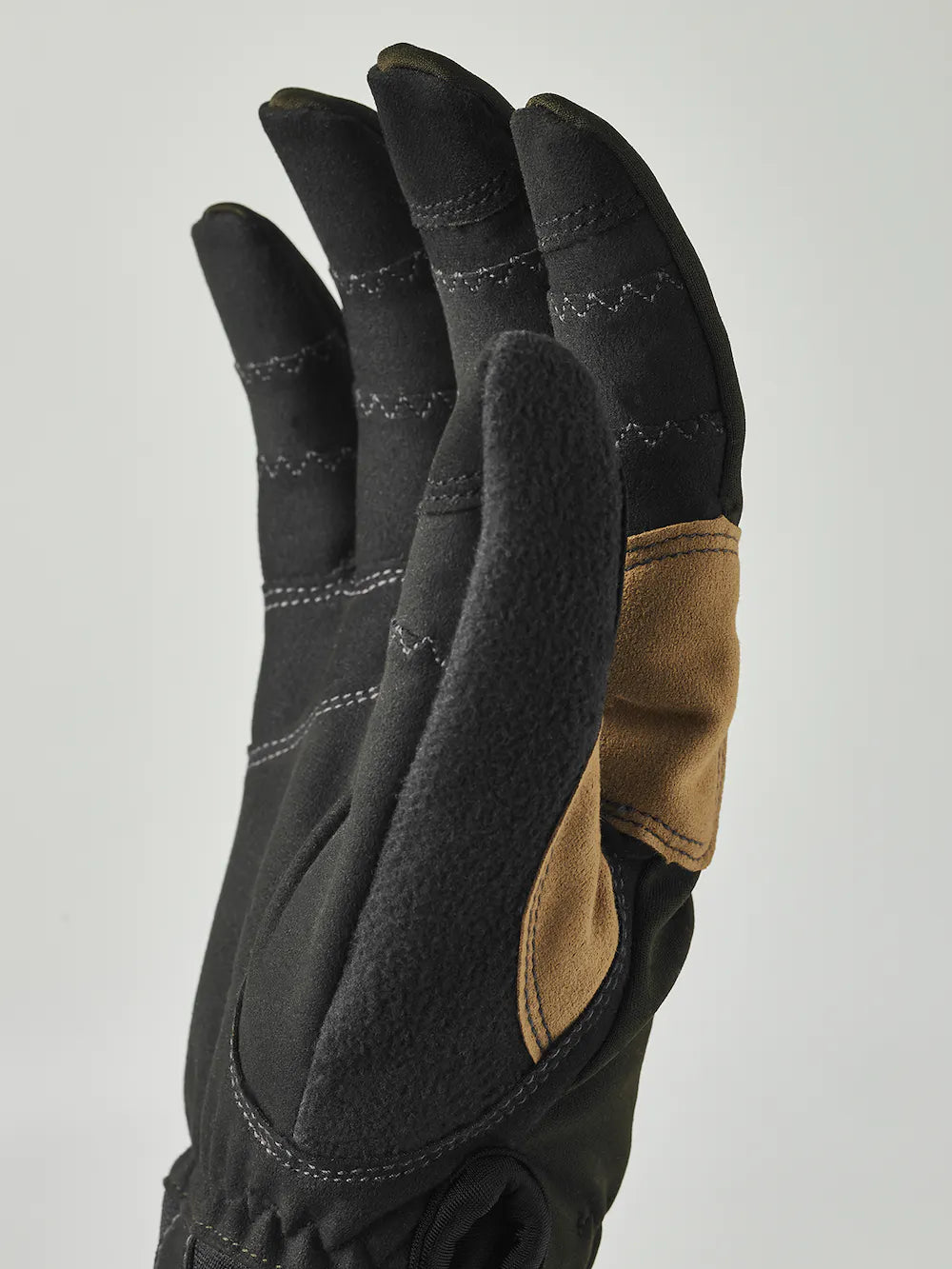 Ergo Grip Active Wool Terry - 5 finger (Size 10) - Dark forest / Black