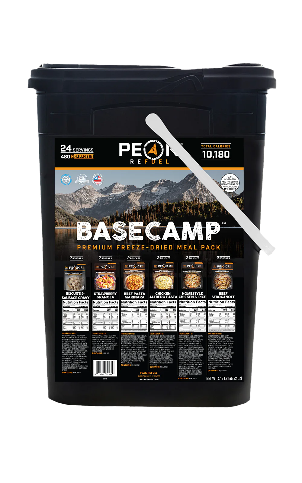 Peak Refuel Freeze Dried Meals Base Camp 12 Pack