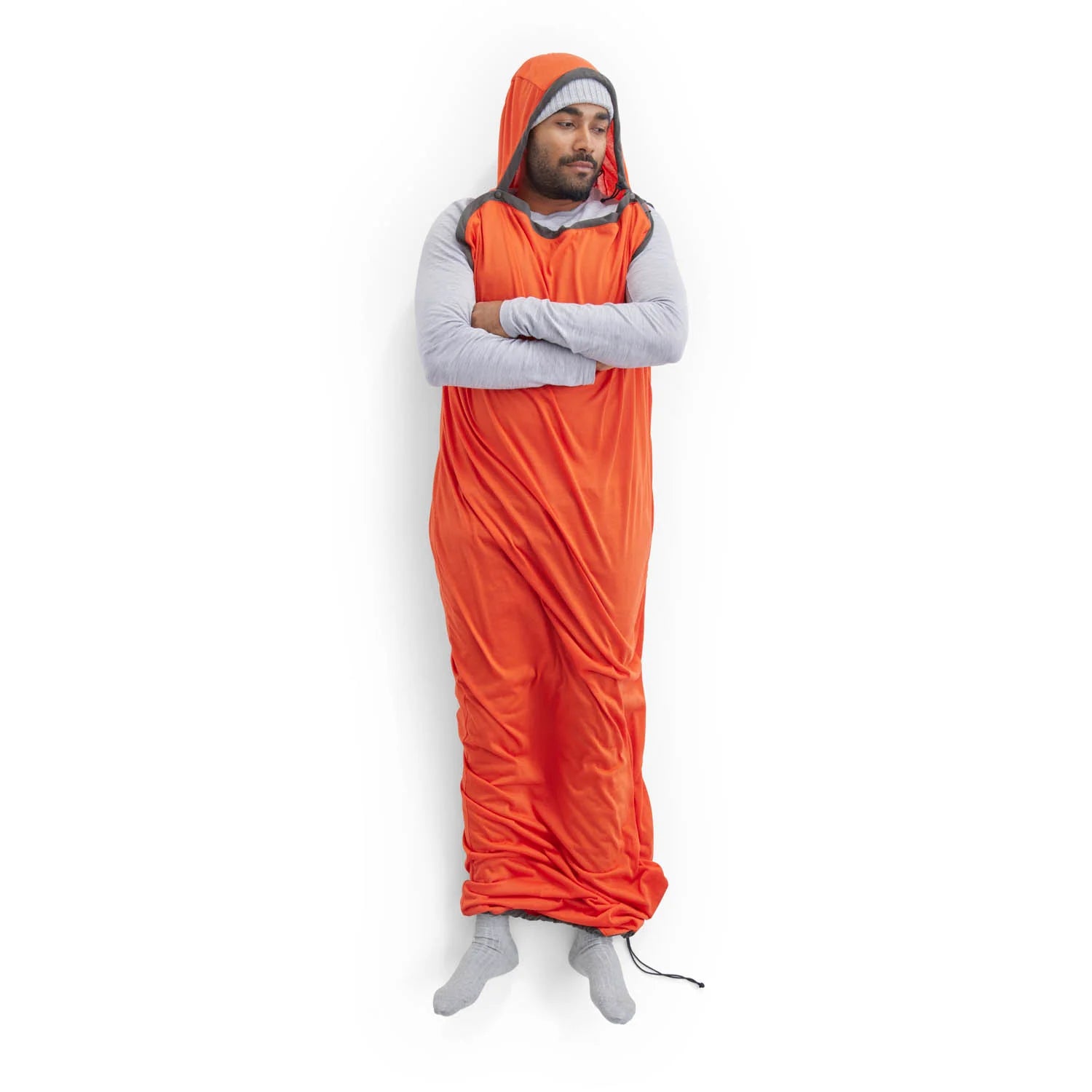Reactor Extreme Sleeping Bag Liner - Mummy w/ Drawcord - Compact Spicy Orange