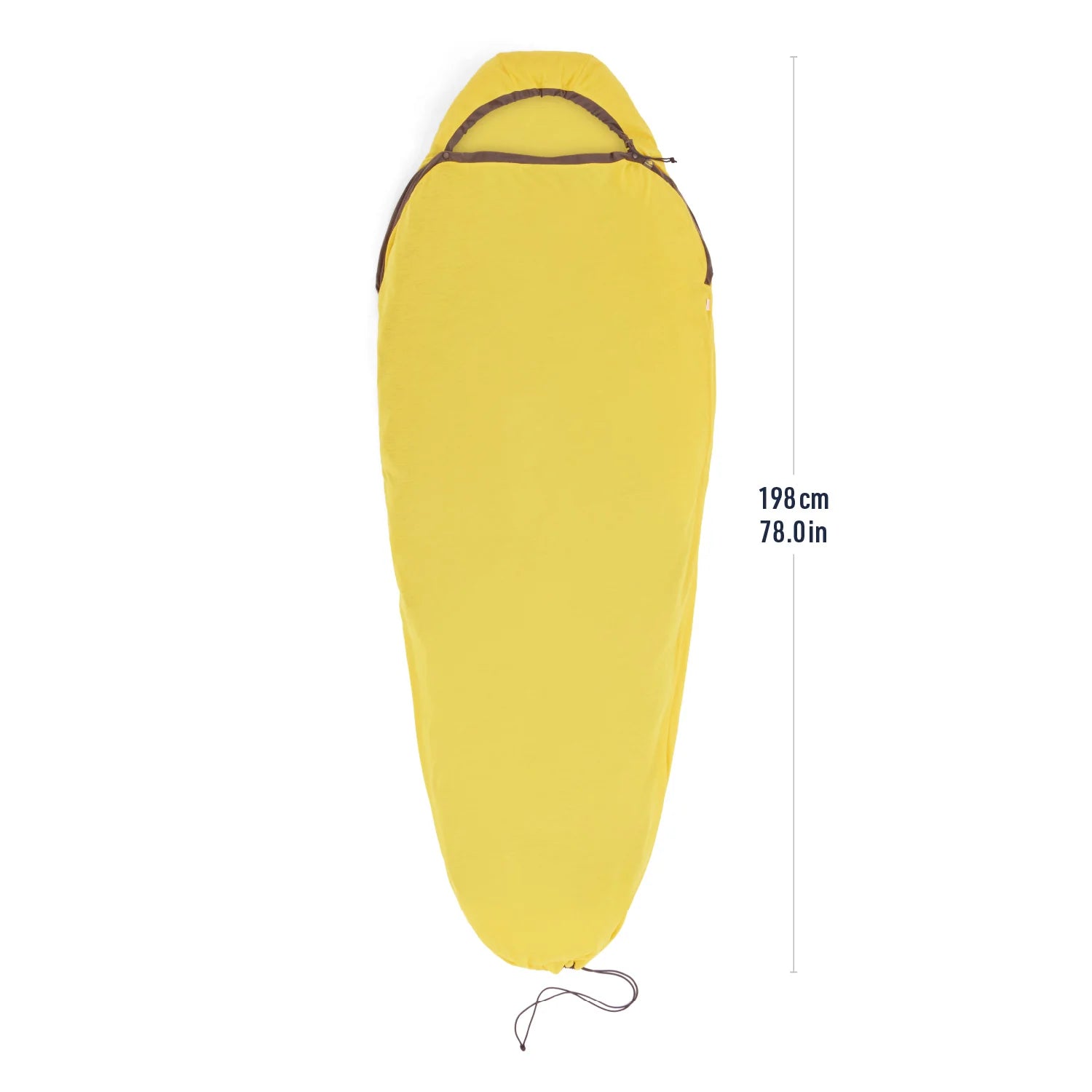 Reactor Sleeping Bag Liner - Mummy w/ Drawcord- Compact Sulphur Yellow