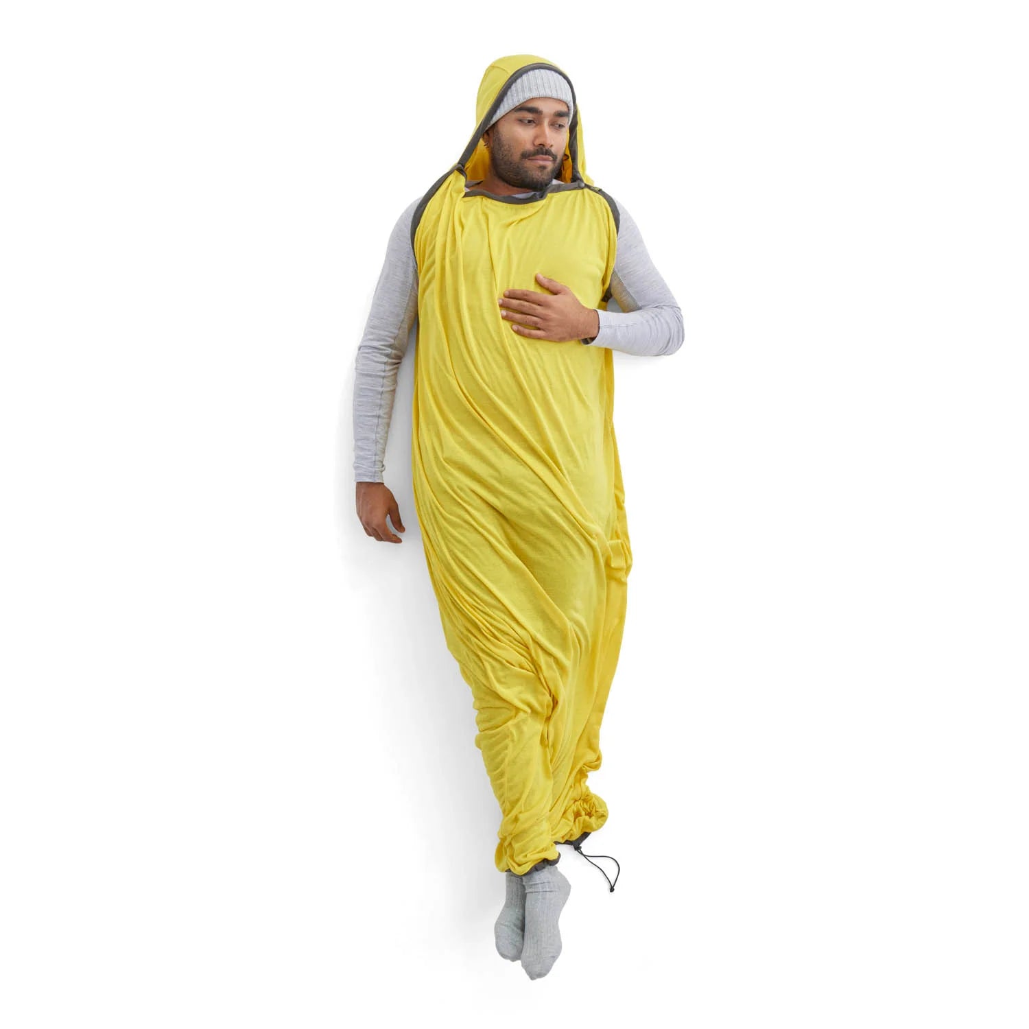 Reactor Sleeping Bag Liner - Mummy w/ Drawcord- Compact Sulphur Yellow