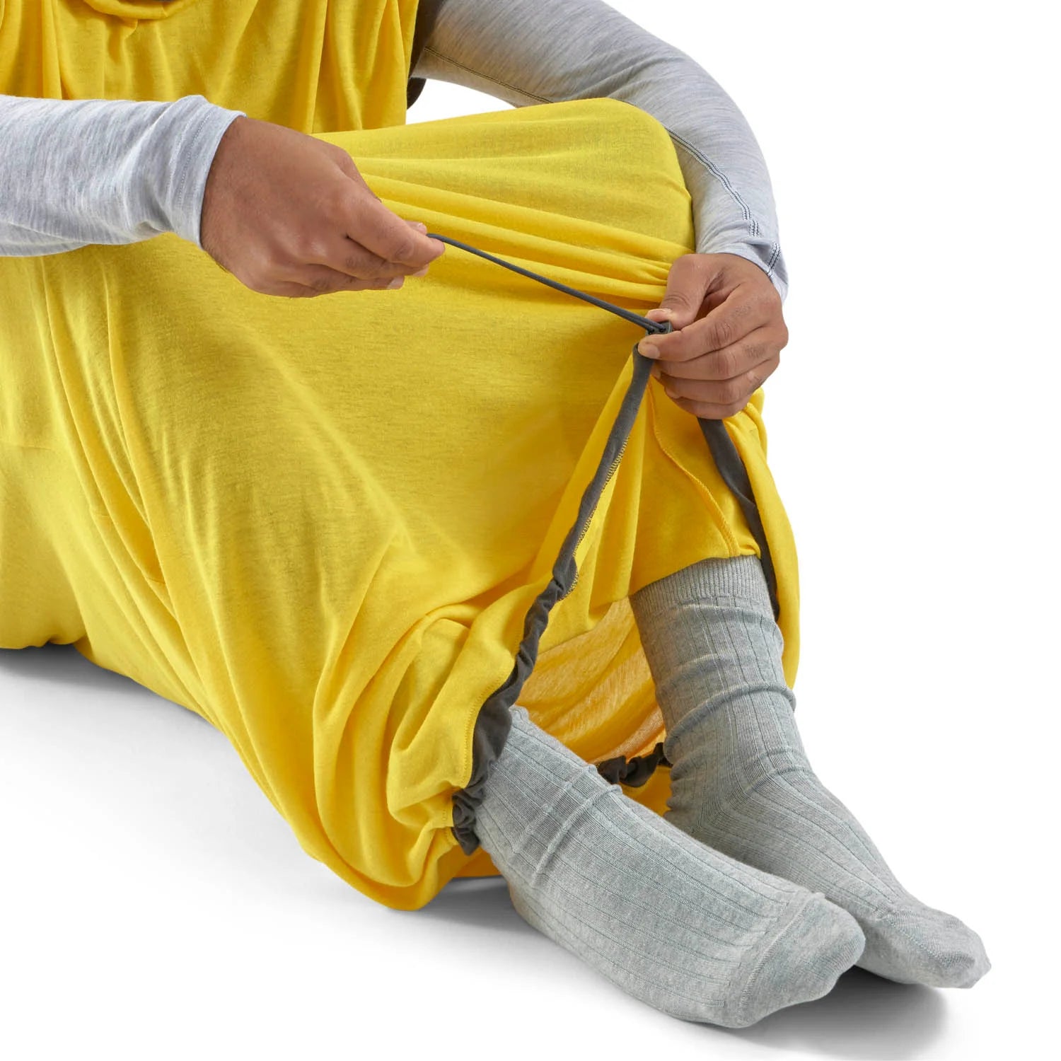 Reactor Sleeping Bag Liner - Mummy w/ Drawcord- Compact Sulphur Yellow