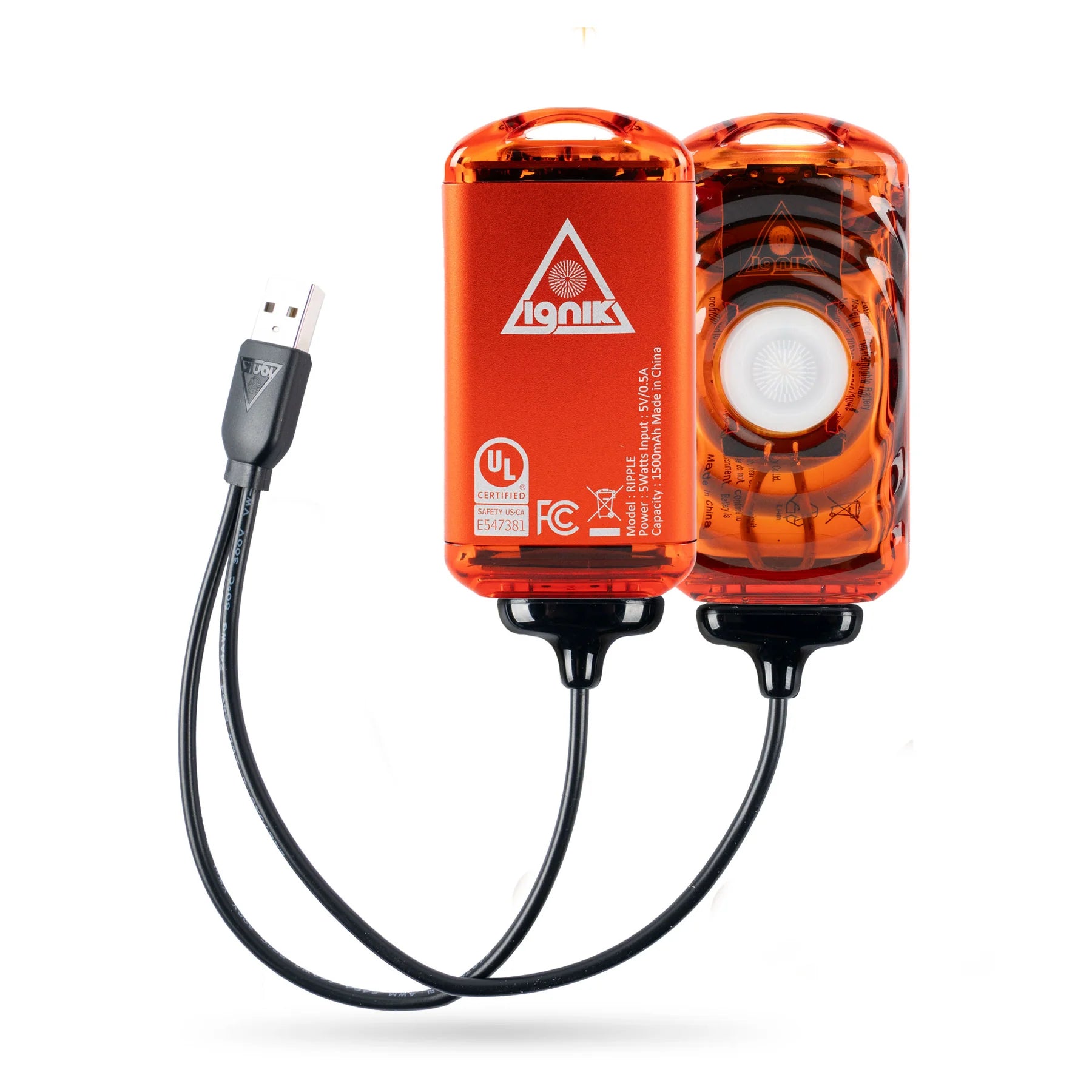 Ignik Ripple Rechargeable Hand Warmers Lava Orange 2-pack