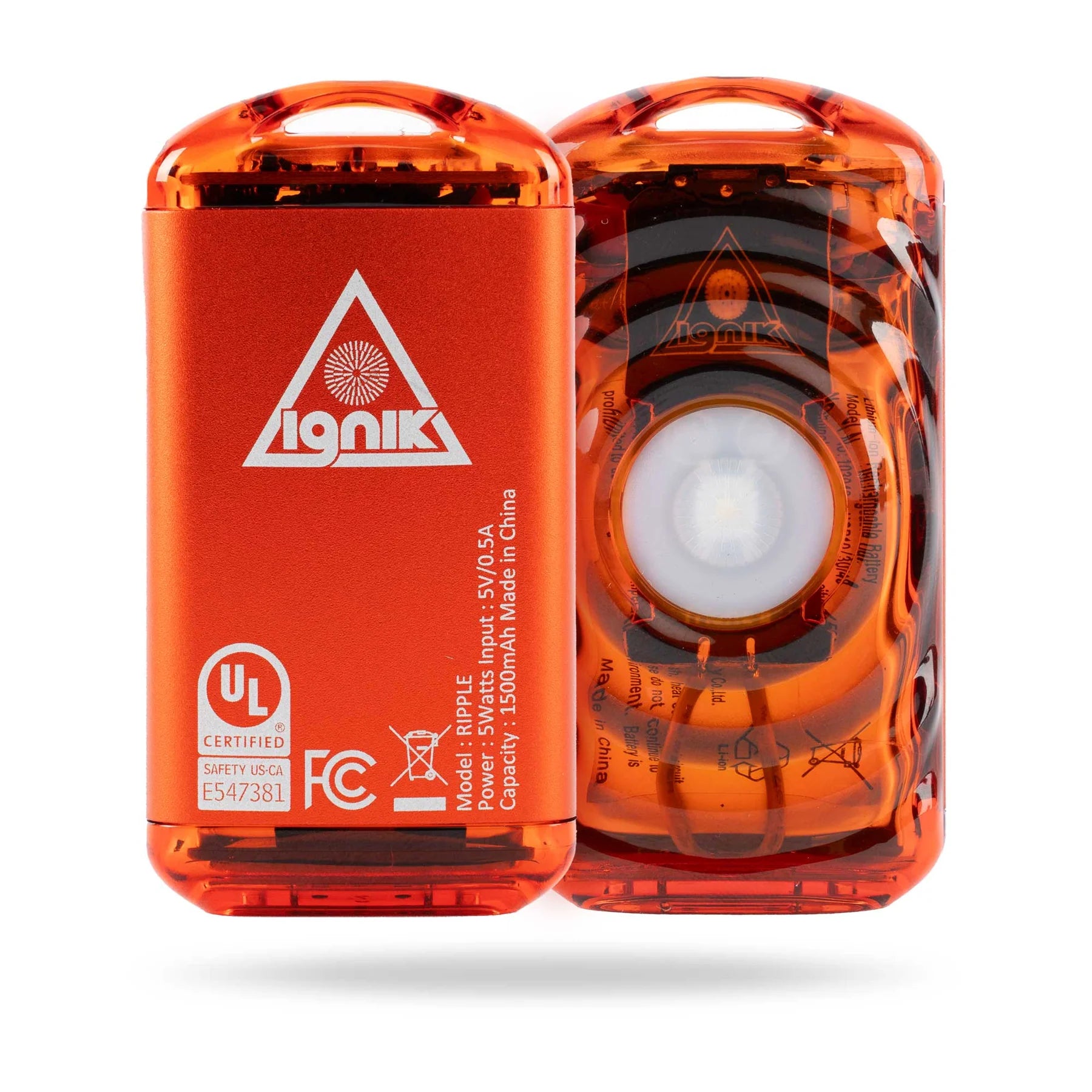 Ignik Ripple Rechargeable Hand Warmers Lava Orange 4-pack