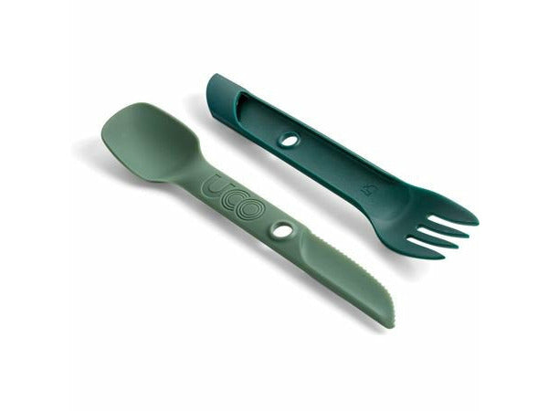 UCO Switch Spork Utensil Set with Tether - CampGreen